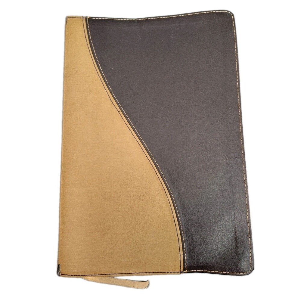 Vintage 1984 NIV Zondervan Study Bible Leather - Out of Print Text - Indexed...
